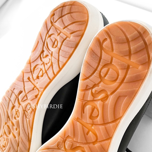 NEW Josef Seibel Black Leather Sneakers with White And Rubber Soles, Sz 38 - Picture 8 of 11